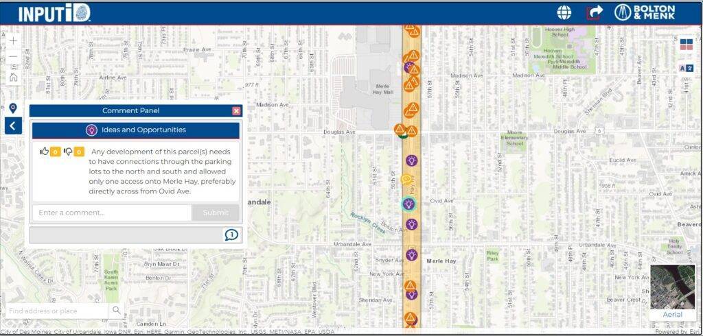 Merle Hay Road Corridor Study INPUTiD™