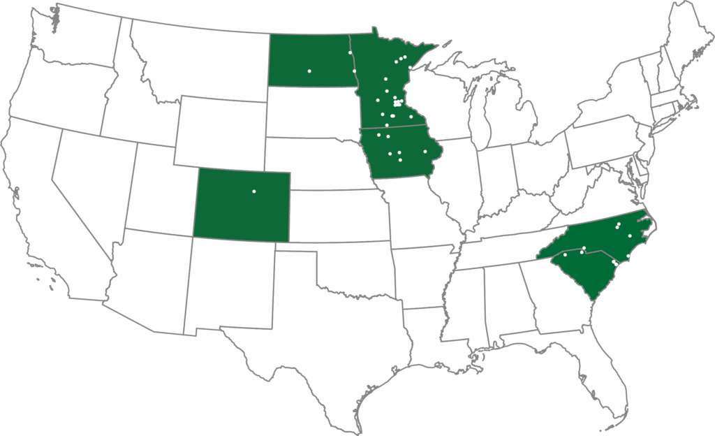 Bolton & Menk, Inc. Office location map