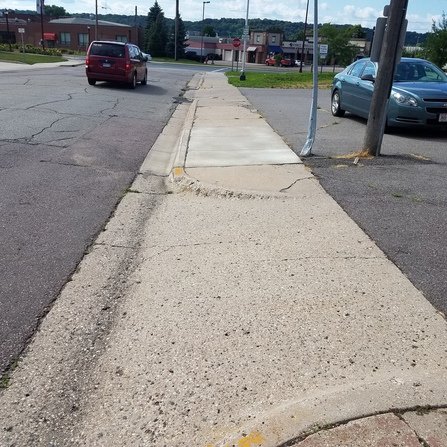 Close-up picture of a sidewalk