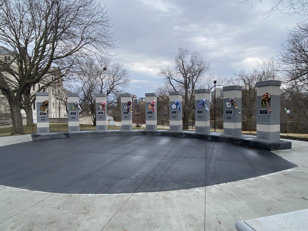 NPHC Plaza with Ribbons from Ribbon Cutting