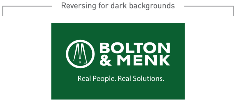 Bolton & menk logo reversed