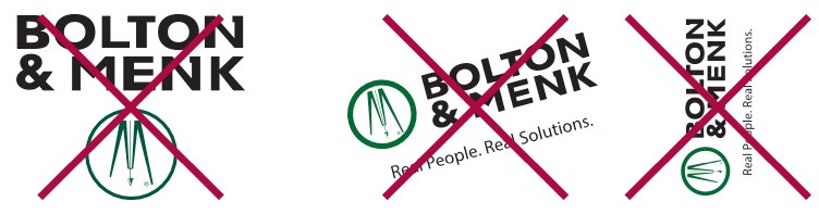 Logo usage, do not rearrange or change logo elements .